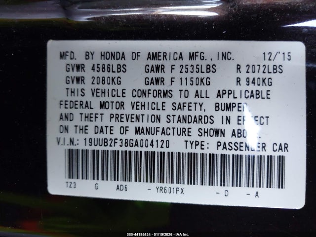 2016 ACURA TLX 19UUB2F38GA004120 Photo 8