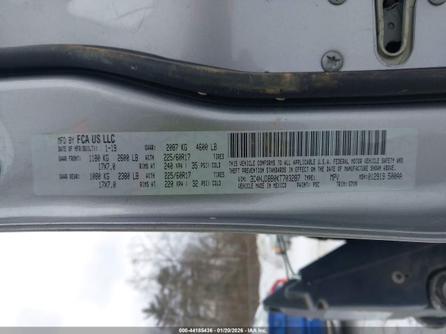 Продажа на аукционе авто 2019 Jeep Compass Latitude 4x4, vin: 3C4NJDBB0KT703287, номер лота: 44185436