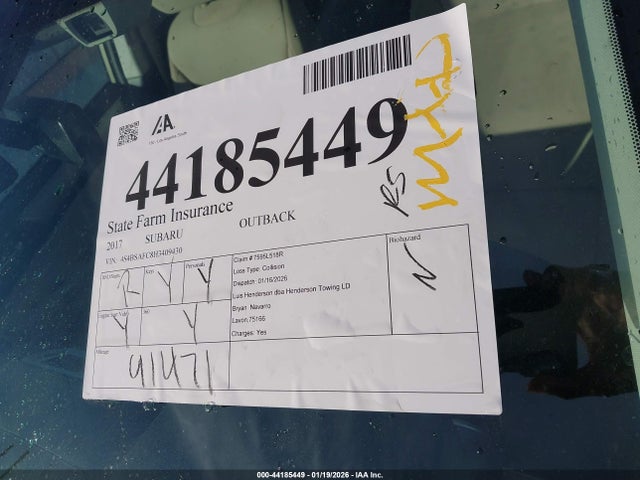 4S4BSAFC8H3409430 Subaru Outback 2.5i Premium
