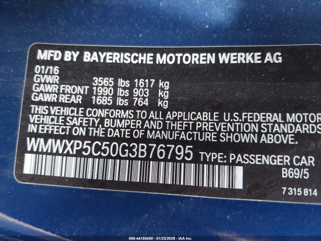 2016 MINI HARDTOP WMWXP5C50G3B76795 Photo 8