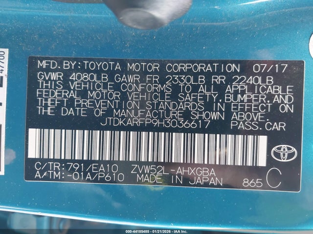 Toyota Prius Prime Advanced 2017 JTDKARFP9H3036617 Image 9