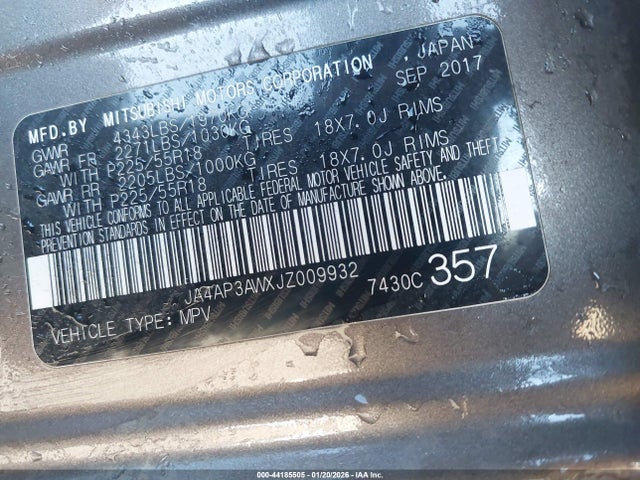 2018 MITSUBISHI OUTLANDER SPORT JA4AP3AWXJZ009932 Photo 8