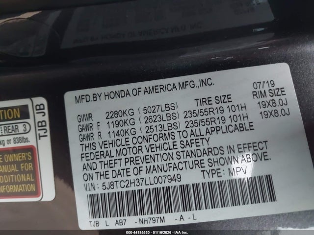 2020 ACURA RDX 5J8TC2H37LL007949 Photo 8