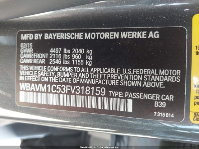BMW X1 Sdrive28i 2015 WBAVM1C53FV318159 Image 9