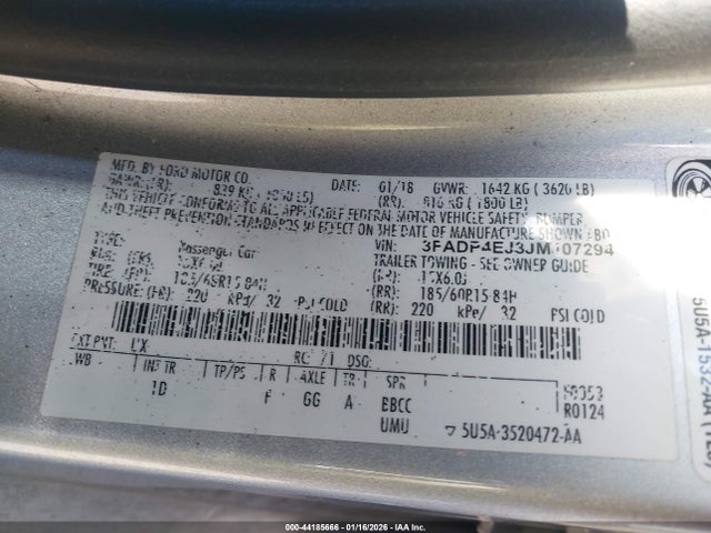 2018 FORD FIESTA 3FADP4EJ3JM107294 Photo 8