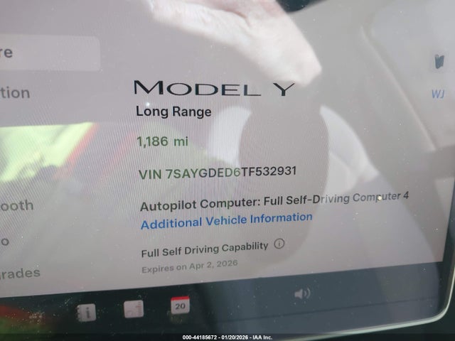 7SAYGDED6TF532931 Tesla Model Y Premium Rear-wheel Drive/standard Rear-wheel Drive