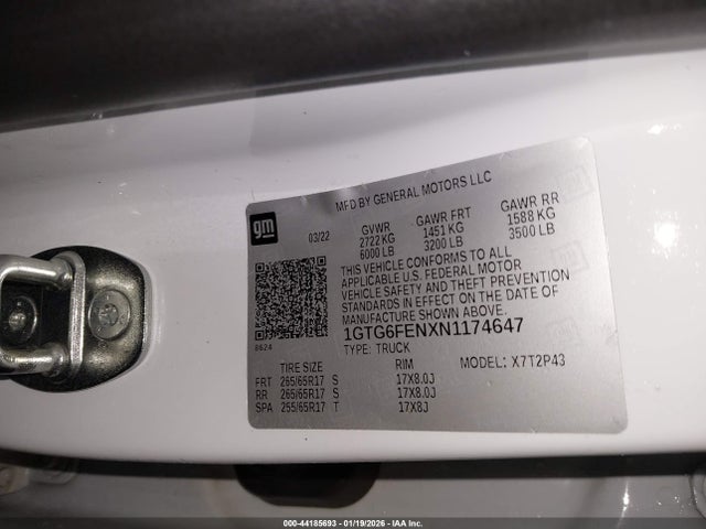 1GTG6FENXN1174647 GMC Canyon 4wd Short Box At4 - Leather
