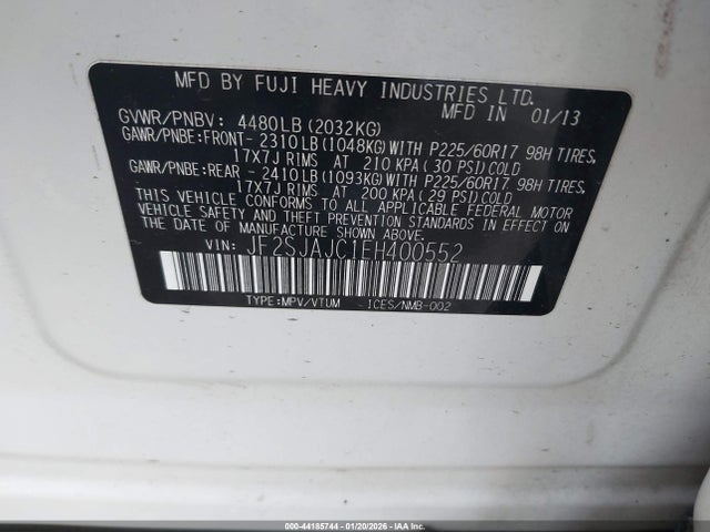 JF2SJAJC1EH400552 Subaru Forester 2.5i Limited