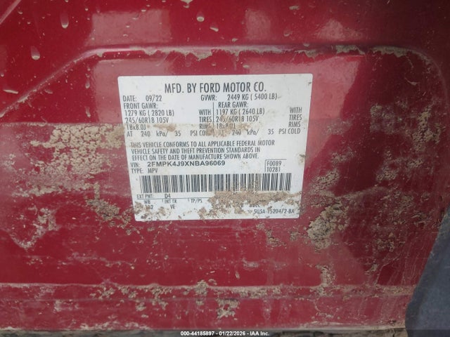 2022 FORD EDGE 2FMPK4J9XNBA96069 Photo 8