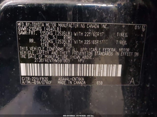 2017 TOYOTA RAV4 2T3BFREV7HW591905 Photo 8