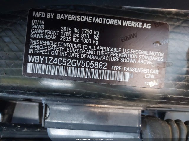 2016 BMW I3 WBY1Z4C52GV505882 Photo 8