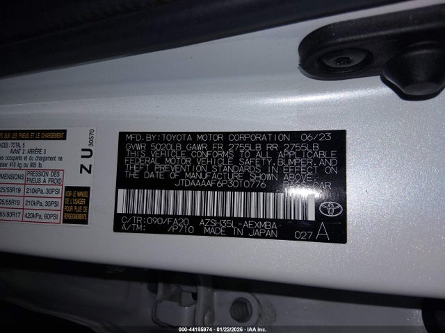 Toyota Crown Xle 2023 JTDAAAAF6P3010776 Image 9