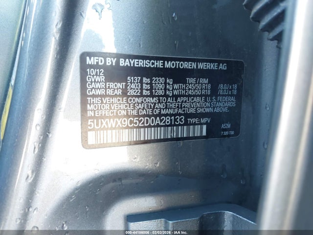 Продажа на аукционе авто 2013 Bmw X3 Xdrive28i, vin: 5UXWX9C52D0A28133, номер лота: 44186006