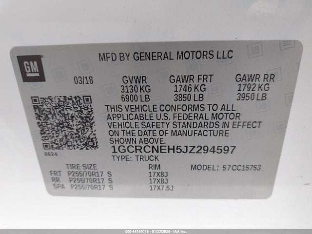 1GCRCNEH5JZ294597 Chevrolet Silverado 1500 Ls