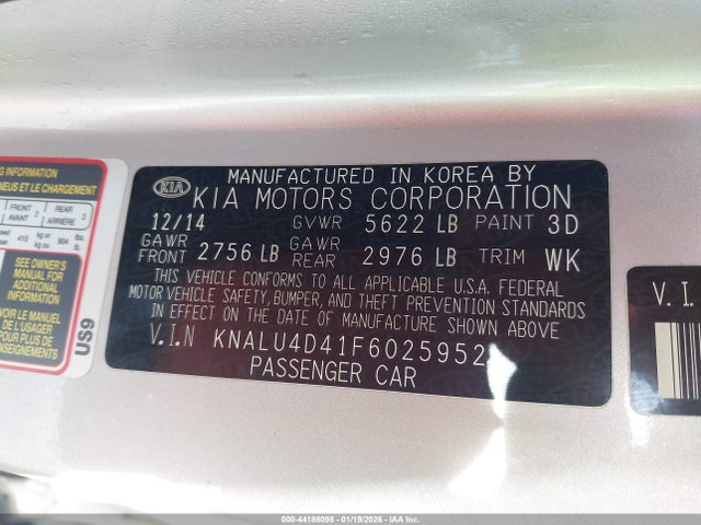 KNALU4D41F6025952 KIA K900 Premium