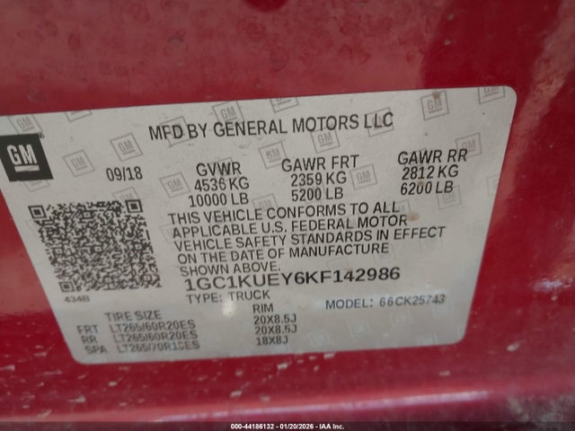 1GC1KUEY6KF142986 Chevrolet Silverado 2500hd High Country