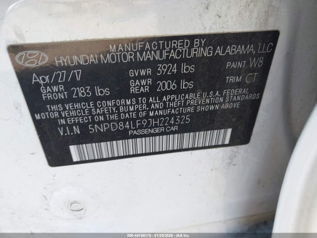 2018 HYUNDAI ELANTRA 5NPD84LF9JH224325 Photo 8