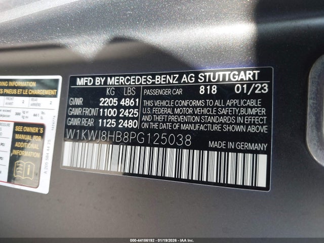 W1KWJ8HB8PG125038 Mercedes-Benz Amg C 63 S