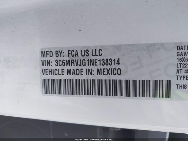 2022 RAM PROMASTER 3500 3C6MRVJG1NE138314 Photo 8