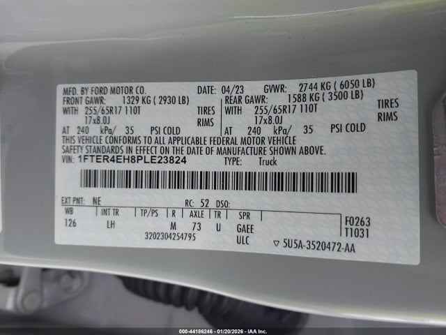 1FTER4EH8PLE23824 Ford Ranger Xlt