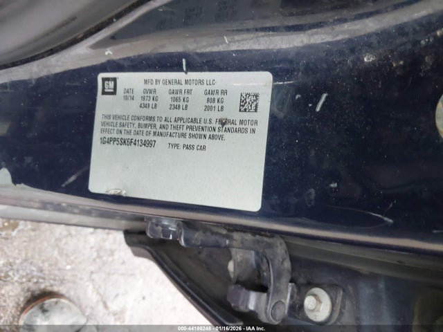 2015 Buick Verano მანქანა იყიდება აუქციონზე, vin: 1G4PP5SK6F4134997, აუქციონის ნომერი: 44186248