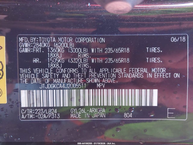 2018 LEXUS RX 450HL JTJDGKCA4J2005511 Photo 8