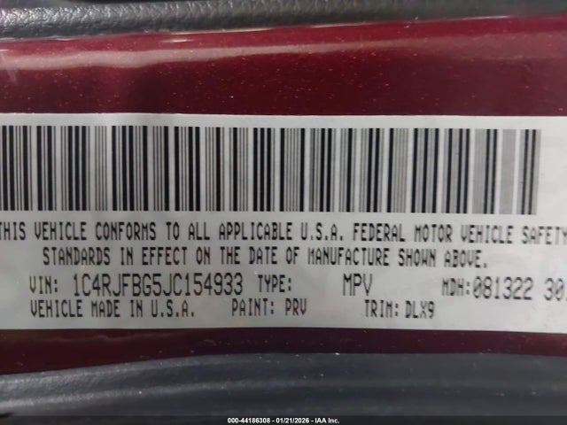 2018 JEEP GRAND CHEROKEE 1C4RJFBG5JC154933 Photo 8