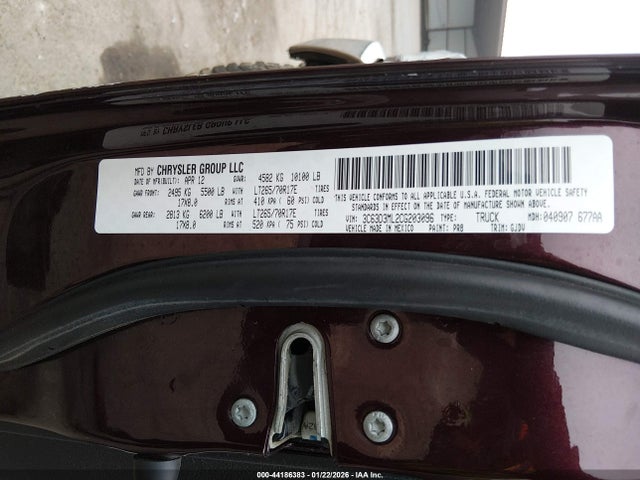 Продажа на аукционе авто 2012 Ram 3500 Laramie, vin: 3C63D3ML2CG203096, номер лота: 44186383