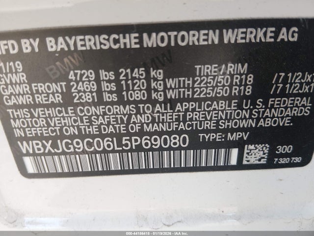 BMW X1 Xdrive28i 2020 WBXJG9C06L5P69080 Image 9