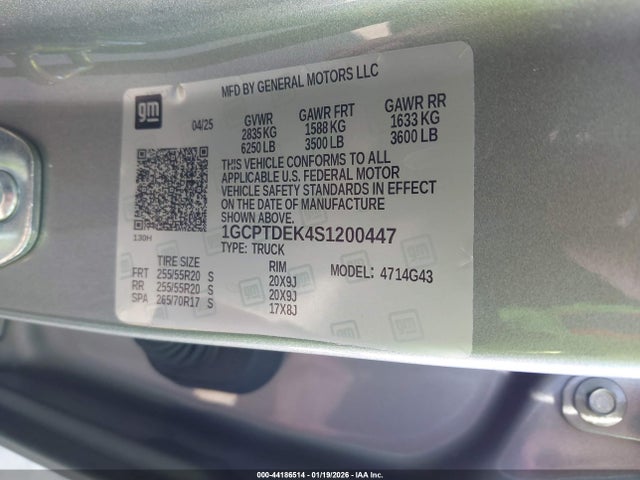 1GCPTDEK4S1200447 Chevrolet Colorado 4wd Z71