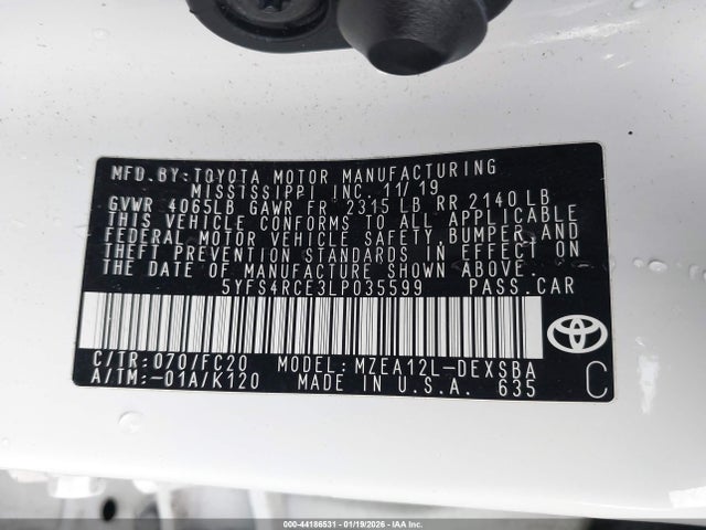 5YFS4RCE3LP035599 Toyota COROLLA SE