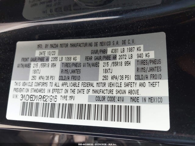 3MVDMBDMXRM621916 Mazda Cx-30 2.5 S Premium Package
