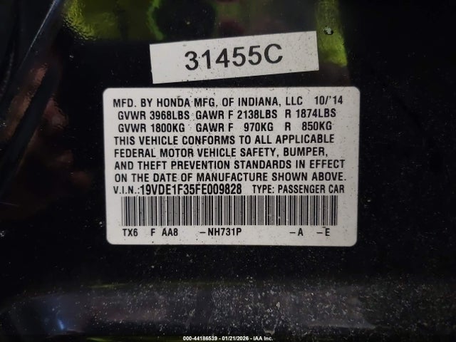 2015 ACURA ILX 19VDE1F35FE009828 Photo 8