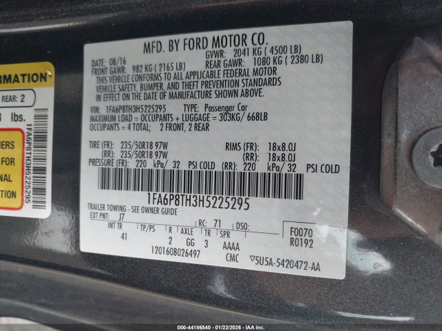 Ford Mustang Ecoboost 2017 1FA6P8TH3H5225295 Image 9