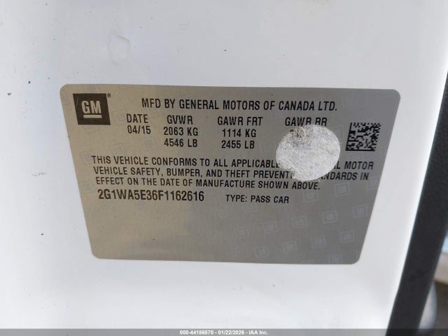 2G1WA5E36F1162616 Chevrolet Impala Limited Ls