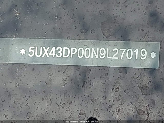5UX43DP00N9L27019 BMW X3 Sdrive30i