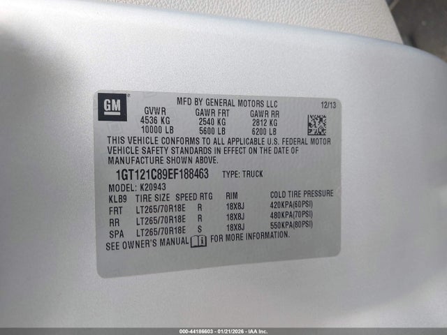 1GT121C89EF188463 GMC Sierra 2500hd Slt