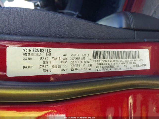 2019 DODGE DURANGO 1C4RDHAGXKC535263 Photo 8