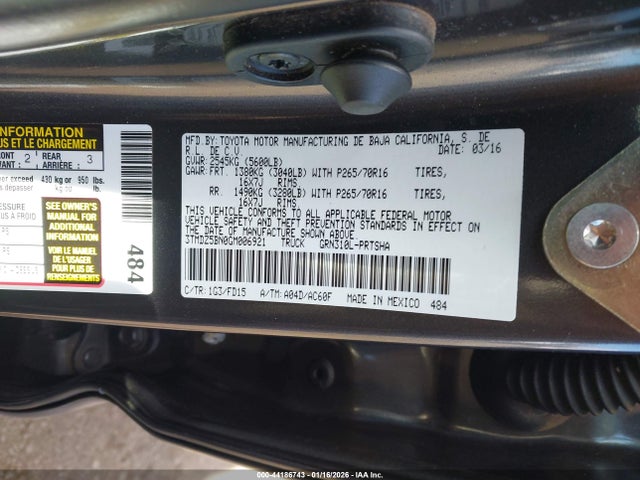 3TMDZ5BN0GM006921 Toyota Tacoma Trd Sport
