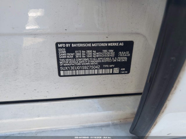 5UX13EU01S9Z75042 BMW X5 Sdrive40i