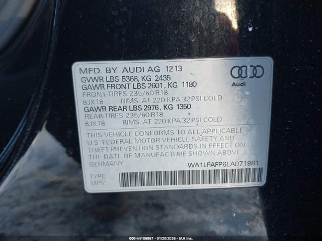 2014 AUDI Q5 WA1LFAFP6EA071981 Photo 8