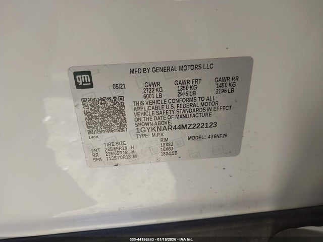 2021 CADILLAC XT5 1GYKNAR44MZ222123 Photo 8