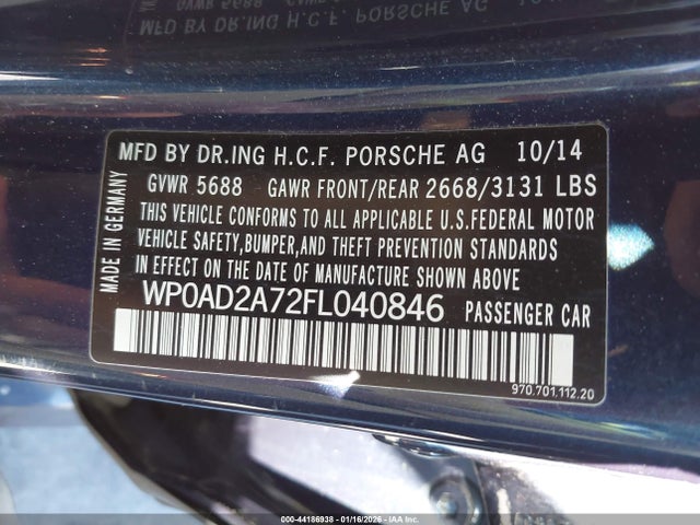 WP0AD2A72FL040846 Porsche Panamera E-hybrid S