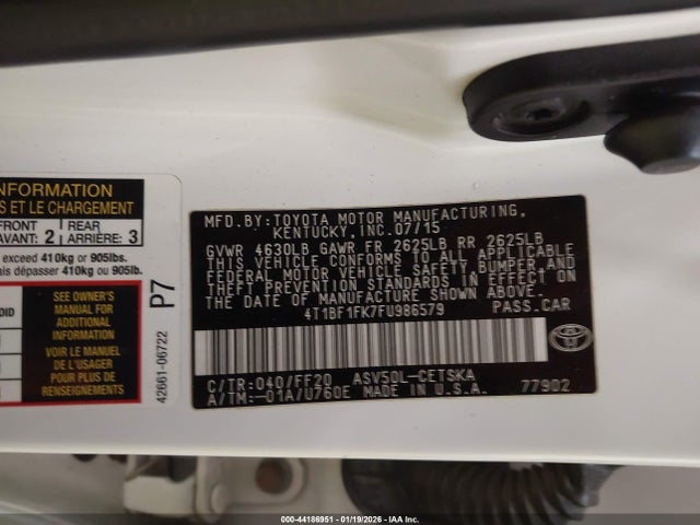 Toyota CAMRY SE 2015 4T1BF1FK7FU986579 Image 9