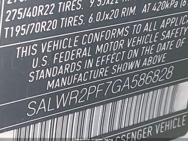 2016 LAND ROVER RANGE ROVER SPORT SALWR2PF7GA586828 Photo 8