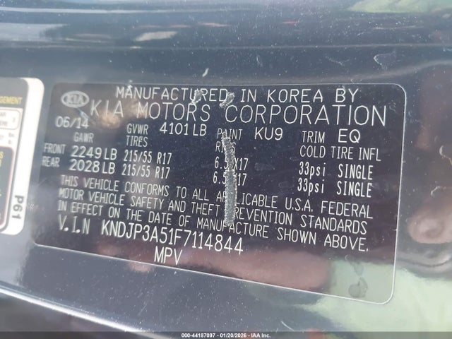 KNDJP3A51F7114844 KIA SOUL +