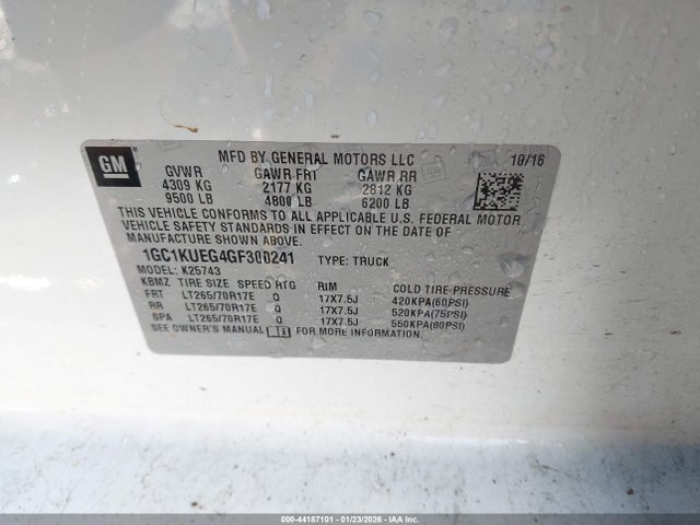 1GC1KUEG4GF300241 Chevrolet Silverado 2500hd Wt