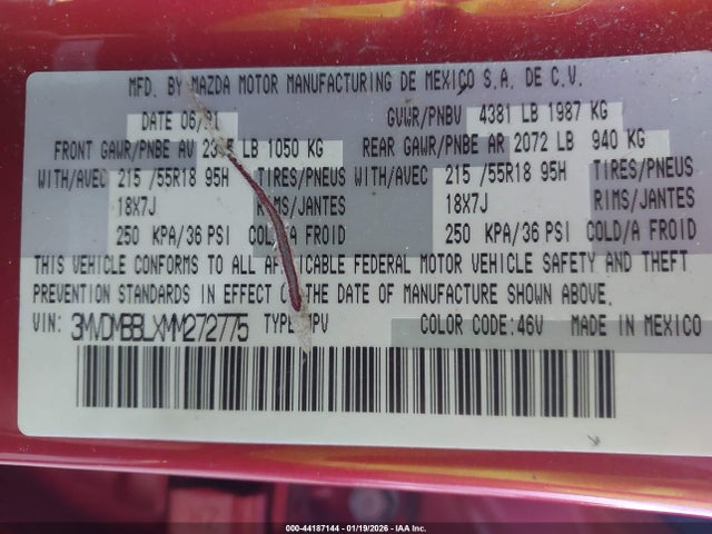 3MVDMBBLXMM272775 Mazda Cx-30 Select