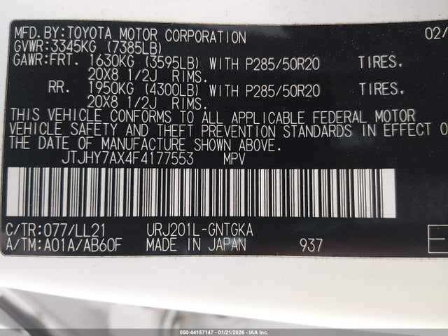 JTJHY7AX4F4177553 Lexus LX 570