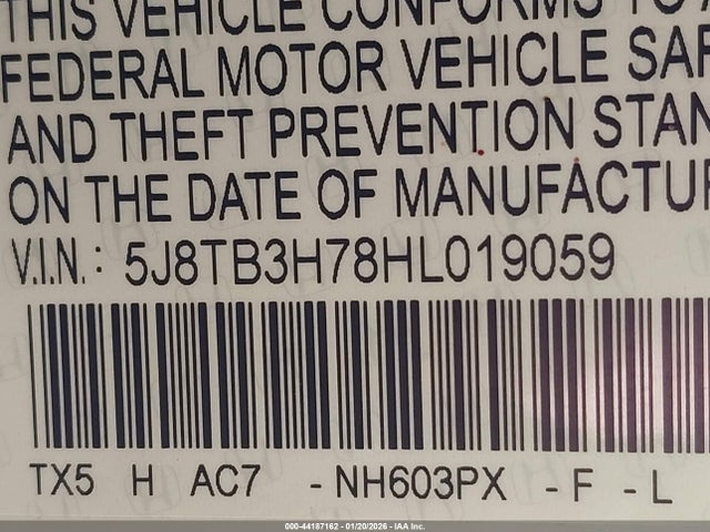 5J8TB3H78HL019059 Acura Rdx Advance Package